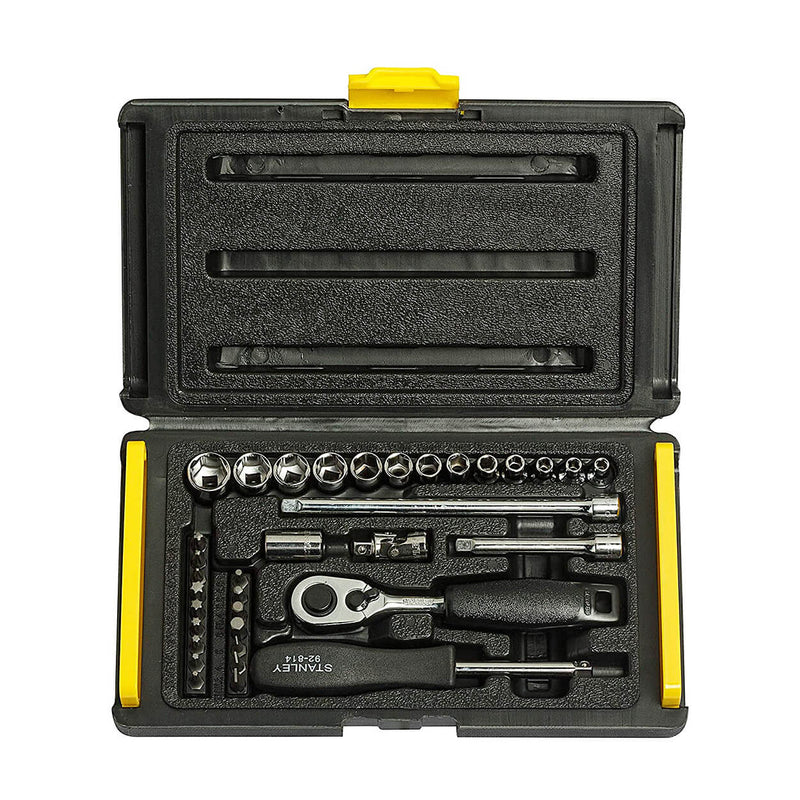 Stanley 1-89-033 1/4Inch Sq. Drive 6 PT Socket and Bit Mechanic Tool Kit