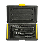 Stanley 1-89-033 1/4Inch Sq. Drive 6 PT Socket and Bit Mechanic Tool Kit
