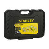 Stanley STMT82831-1-12 1/4 & 1/2Inch Sq. Drive Chrome Socket Set 72Pcs