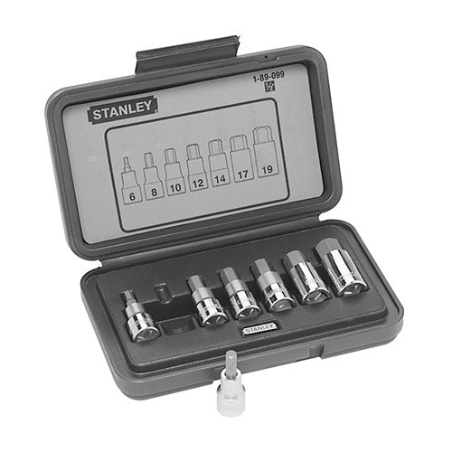 Stanley 1-89-099 1/2Inch Sq. Drive Hex Bit Metric 7Pcs