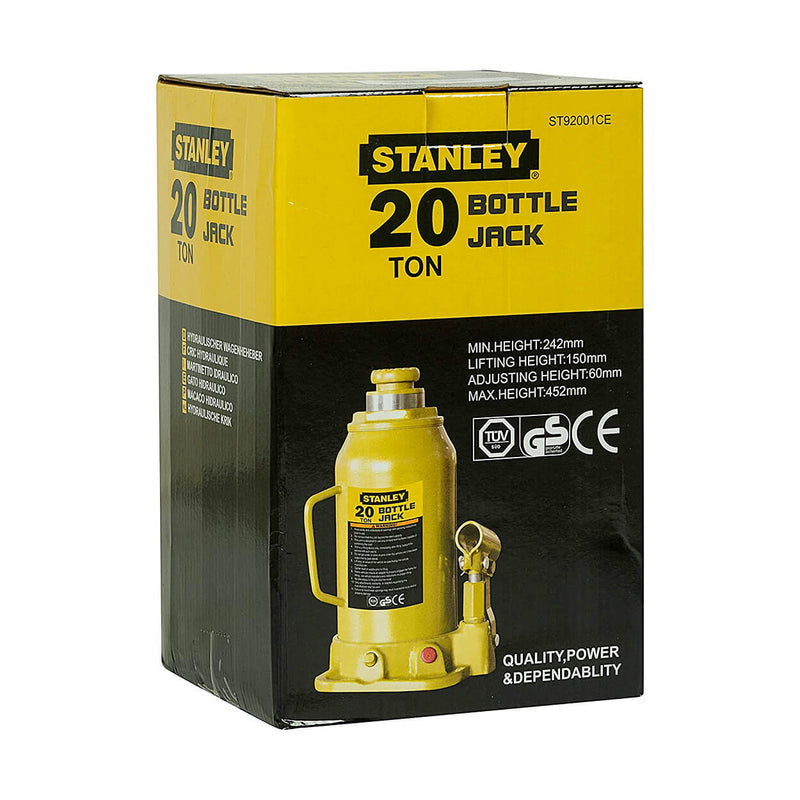 Stanley ST92001CE Hydraulic Bottle Jack Capacity 20 Ton