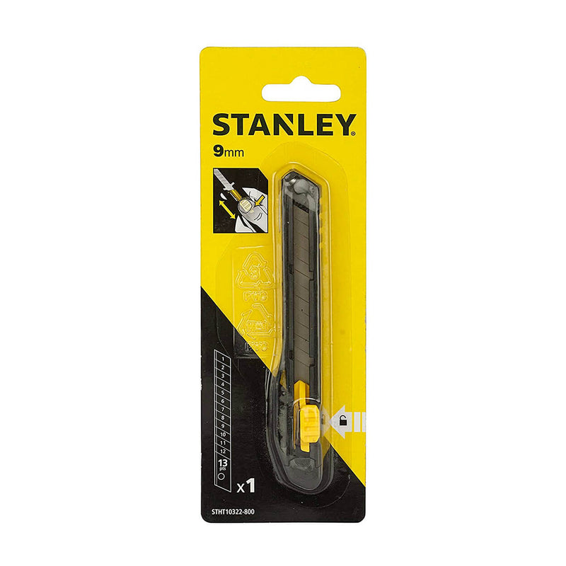 Stanley STHT10323-800 Plastic Slide Lock Snap Off Knife 9mm - Pack of 5