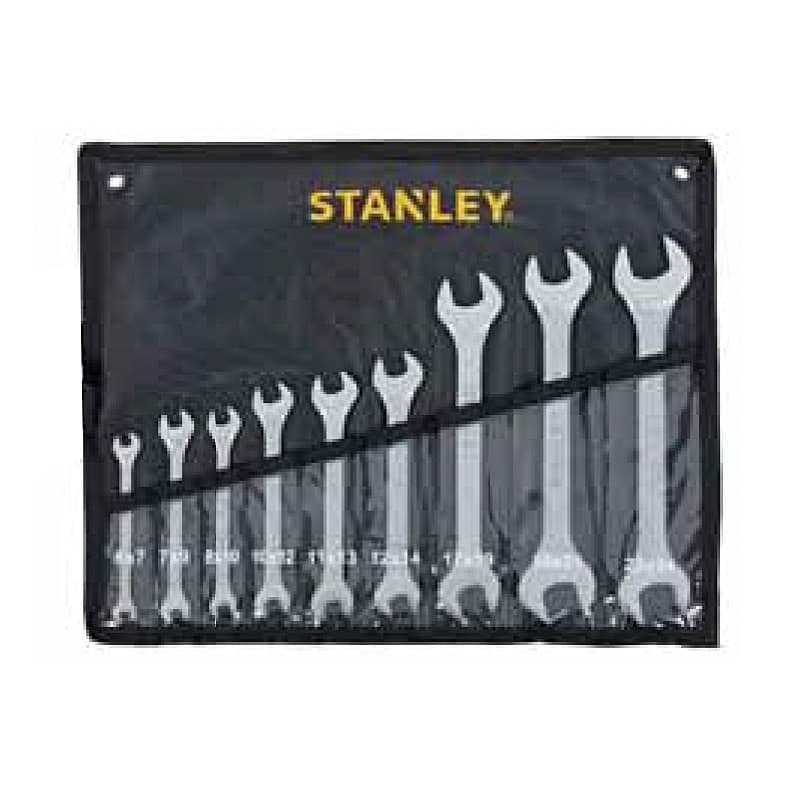 Stanley STMT23124 Double Open End Spanners Set 9Pcs