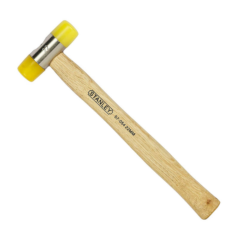 Stanley 57-054 Mallet Size, Soft Faced Hammers With Wood Handle 22mm