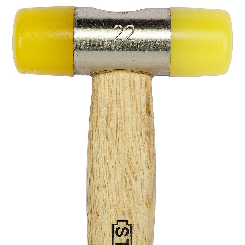 Stanley 57-054 Mallet Size, Soft Faced Hammers With Wood Handle 22mm