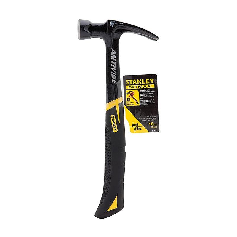 Stanley 51-163 Fatmax Xtreme Anti-Vibe Smooth Nailing Rip Claw Hammer 453Gms / 16Oz