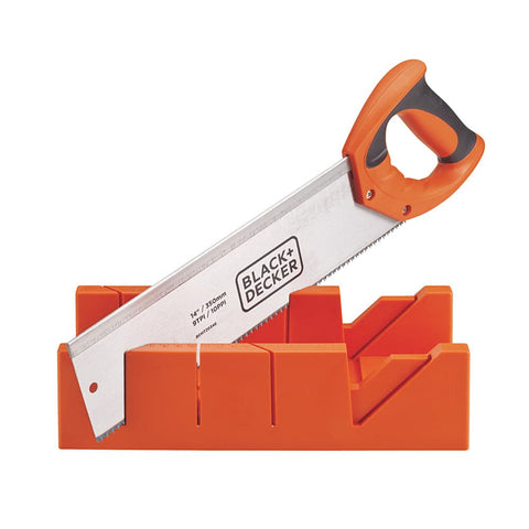 Black+Decker BDHT20346 Steel Mitre Box with Saw For Professional & DIY Use