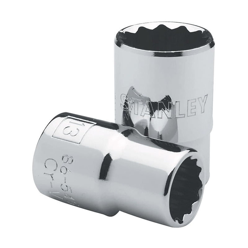 Stanley 1/2 Inch Standard Sockets (BI-Hex) 12 PT