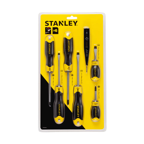 Stanley STHT92002-8 Cushion Grip Screwdriver Set (Tester Included) 6pc