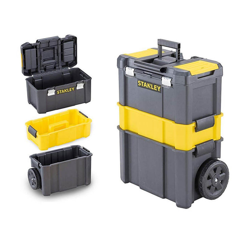Stanley STST1-80151 Essential 3 IN 1 Rolling Workshop With Metal Latches