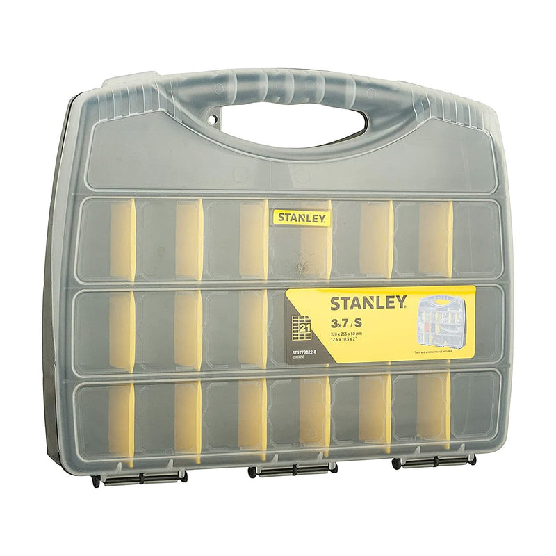 Stanley STST73822-8 Polycarbonate Small Organizer With 21 Separator Slots & Transparent Lid