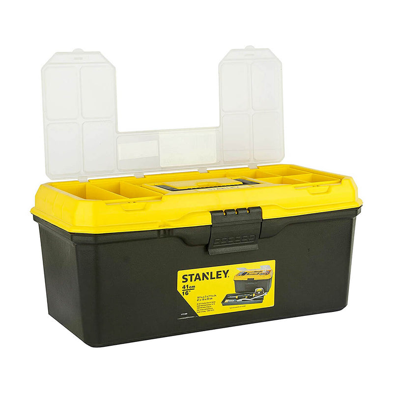 Stanley 1-71-949 Z Organised Maestro Plastic Tool Box With Clear Top Lid 16inch