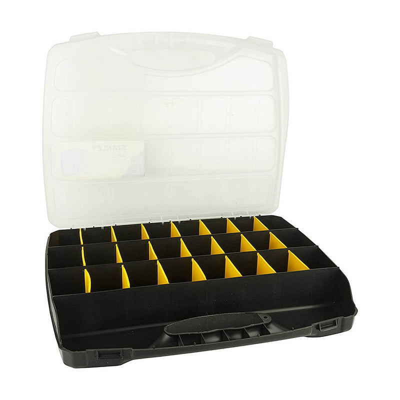 Stanley STST73824-8 Polycarbonate Large Organizer With 21 Separator Slots & Transparent Lid