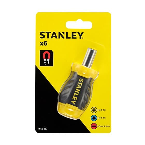 Stanley 0-66-357 Stubby Multi - Bit Screwdriver Set
