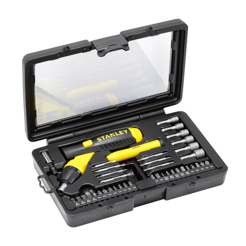 Stanley 0-63-038 Pistol Grip Ratcheting Screwdriver Set 39pc