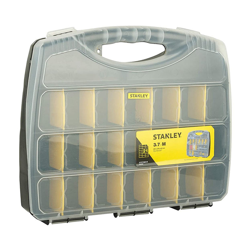 Stanley STST73823-8 Polycarbonate Medium Organizer With 21 Separator Slots & Transparent Lid