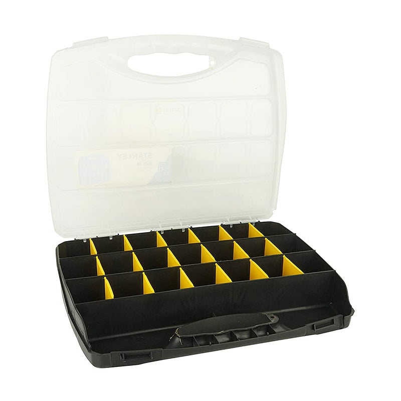 Stanley STST73823-8 Polycarbonate Medium Organizer With 21 Separator Slots & Transparent Lid