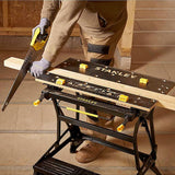 Stanley STST83800-1 Premium Folding Workbench & Vice With 250 Kg Load Capacity (Vertical Clamping),
