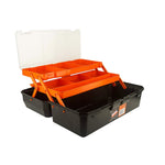 Black+Decker BST81541 Plastic Cantilever Tool Box With Inner Transparent Lid 17 Inch