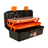 Black+Decker BST81541 Plastic Cantilever Tool Box With Inner Transparent Lid 17 Inch