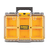 DeWalt DWST83392-1 Half Width Clear Lid Deep Organiser With 6 Removable Deep Cups & 10 Kg Load Capacity