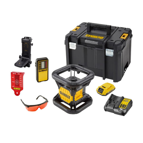 DeWalt DCE074D1R-QW Self Levelling Rotary Laser with Red Beam (Pack of 7 Kit)