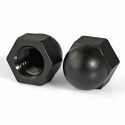 Metric Black Oxide Dom Nuts (M10 - M20) Pack of 100