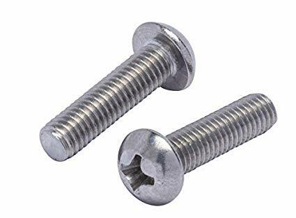 1/8" Zinc Plated Button Head Phillips Screws Pack of 1000