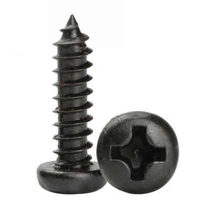 No.14 Black Oxide Pan Head Phillips Sheet Metal Screw